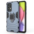 thumbnail image 2 of Heavy Duty Case for Samsung Galaxy A34 5G, Rugged PC + Soft Silicone Hybrid Metal Ring Holder Kickstand Cover Military Grade Dual-Layers Armor Shockproof Anti-Scratches Protective Case,Navy, 2 of 6