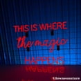 thumbnail image 3 of Glowneon This Is Where The Magic Happens Neon Sign, Custom Motivation Neon Led Light Wall Art, 3 of 4