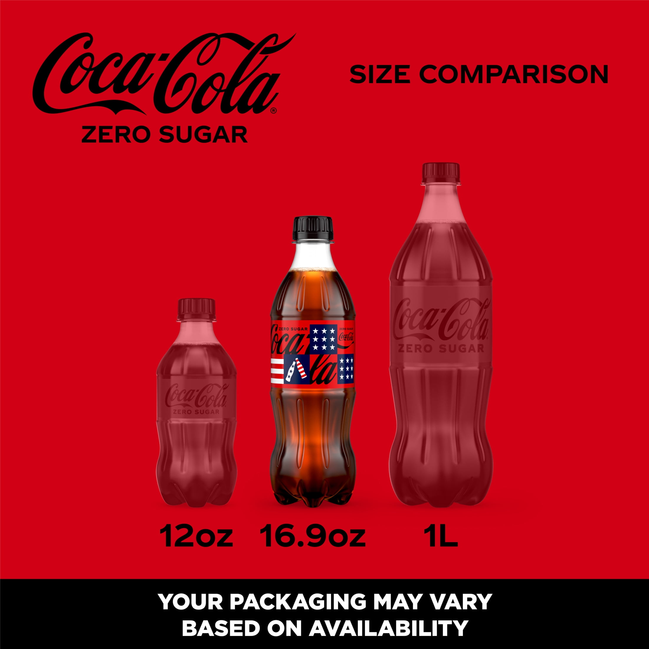 Coca-Cola Zero Sugar Soda Pop Bottles, 16.9 fl oz, 6 Pack
