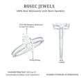 thumbnail image 5 of Rosec Jewels Moissanite Marquise Engagement Ring 1 Ct - Big Solitaire Ring for Women - 5X10 mm - D-VS1 Quality, 18K White Gold, US 3.50, 5 of 8