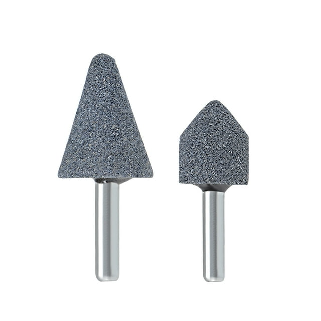 Juego de puntas de piedra abrasiva Unique Bargains, rueda de esmerilado, cabezal de pulido con vástago de 1/4 de pulgada, 2 piezas