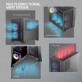 thumbnail image 4 of Funda para juegos Antec Flux M con 6 ventiladores y soporte de radiador de 360 mm, 4 of 9