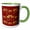 Green/White, variant on 3drose, Valentine Cartoon Cat Pattern with Grain Texture, 11oz Mug