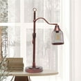thumbnail image 1 of All the Rages LHT-5029-RB Lampe de Table Vintage Arquée avec Abat-Jour en Maille de Fer, Bronze Rouge, 1 of 4