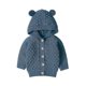 thumbnail image 1 of 0-3 Years Kids Baby Sweater Hooded Knitted Jacket Warm Bottoming Sweater Autumn and Winter Solid Color Sweater, 1 of 2