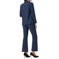 thumbnail image 3 of INSPIRE CHIC 2 Piece Work Suit for Women's Business Formal Double-Breasted Blazer and Pants Set XL Dark Blue, 3 of 6