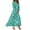 Green, variant on Women's Summer Dresses Casual Long Sleeve Maxi Dresses with Cute Floral Print and V-Neck, Flowy and Romantic for Wedding Guest or Daily Wear,Hot Pink,Size 2XL