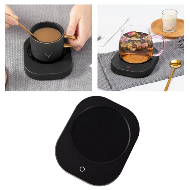 Calentador de Tazas de Café USB Baoblaze con Apagado Automático Negro