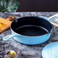 thumbnail image 4 of Bruntmor | Enameled Silicone Oil Non-Stick Cast Iron 12 Inch Skillet Deep Saut, 4 of 5