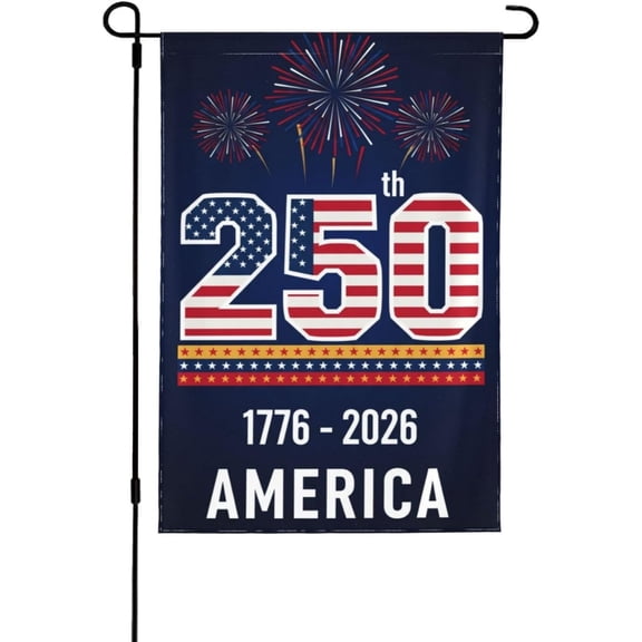 250th Birthday Flag 1776 2026 250 Years Anniversary Garden Flags 12.5"X18" Inch Double Sided Decorative Funny Garden Flags For Porch House Flag
