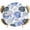 Blue, variant on Elastic Fitted Round Tablecloth, Yellow Ombre Spring Floral Waterproof Stretch Table Cover for 36"-44" Tables, Summer Botanical Flowers Washable Outdoor Tablecloths for Patio, Picnic, Camping