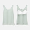 thumbnail image 4 of YABCSAZ Pyjamas Légers Rafraîchissants d'Été pour Femmes, Femme et Col en V en Chiffon en Été avec Bretelles Gilets Hauts Sans Manches et Pyjamas., Liquidation de Noël d'Été!, 4 of 4