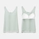 thumbnail image 4 of Pijama de manga corta para mujer, de gasa, con cuello en V y tirantes, para verano. Blusa de poliéster para mujer., 4 of 4