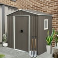 thumbnail image 2 of Mondawe 6'×5' Metal Outdoor Storage Shed - Updated Frame & Lockable Doors for Garden Tool Storage, 2 of 10