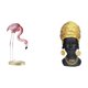 thumbnail image 1 of Estatua de resina de flamenco, escultura de figura de mujer africana, adorno único de resina, ideal para decoración del hogar, estantería de oficina o, 1 of 8
