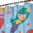 thumbnail image 3 of Mermaid Princess Sea Pattern Shower Curtain 72"x84" ,Bathroom Decorative Shower Curtains Set with 12 Hooks,Modern Waterproof Washable Shower Curtain, 3 of 6