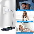 thumbnail image 6 of 2 Pack PD 20W Fast Wall Charger Block, 20W Phone Charger with 6FT Type C Charger Block Cables, Compatible with iPhone 17/16/15 Pro Max iPad Pro Galaxy S26 Android,White, 6 of 7