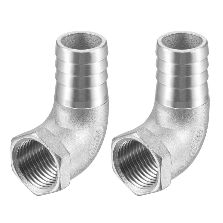 Unique Bargains 304 Stainless Steel Hose Barb Fitting Elbow