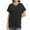 Black, variant on Women's Tshirts Casual V Neck Short Sleeve Loose Summer Tunic Tops