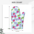 thumbnail image 2 of Hirioo Strawberry And Flowers for Silicone Oven Mitts for BBQ, Baking, Cooking, Set of 2, Heat Resistant 260℃, Non-Slip Kitchen Essentials, 2 of 6