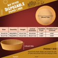 thumbnail image 2 of 200PCS Air Fryer Disposable Paper Liner,Large Size Parchment Paper Liners for Air Fryer,Oil-Proof Water-Proof,Food Grade Cooking Paper(7.9Inches,200PCS), 2 of 5