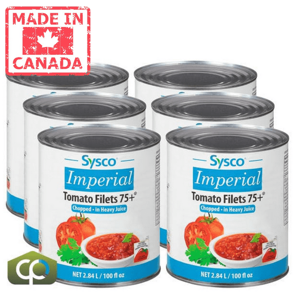 Sysco Imperial Tomato Filet 75 + 2.84L/96 oz (6/Case)