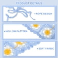 thumbnail image 4 of Unique Bargains 2pcs Crochet Bandanas, Crochet Head Scarf, Crochet Headbands Hairbands Hair Scarf for Women Girls White,Blue, 4 of 7