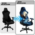 thumbnail image 5 of Xixirimido Office Computer Game Chair Covers Stretchy Polyester Armchair Slipcovers for Reclining Racing Gaming Chair with Armrest Covers, Eagle Moon Starry Night, 5 of 8