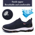 thumbnail image 2 of Mens Hiking Shoes Laceless Suede Breathable Slip Resistant Boots Lightweight Sneakers for Outdoor Activity Hiking Walking, 2 of 7