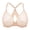 Beige, variant on Women's Front Closure Racerback Sheer Bras, Full Coverage, Plus Size, Underwire, Unlined