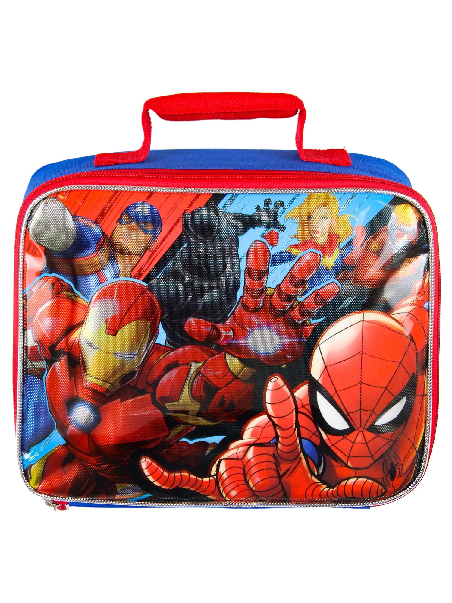 Marvel Comics Avengers Spiderman Iron Man Superheroes Lunch Bag Insulated Lunch Box 10"