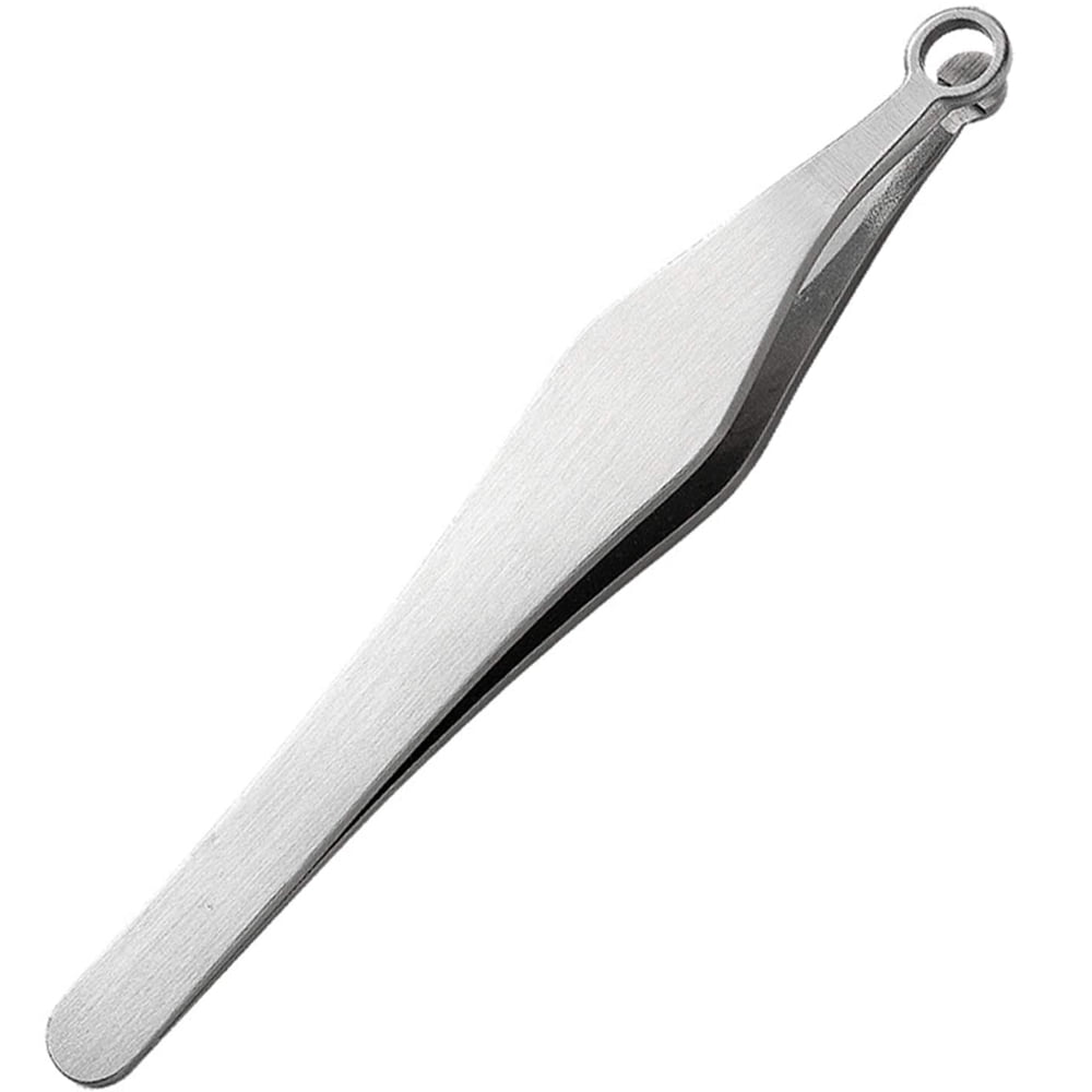 Universal Nose Hair Trimmer Trimming Tweezers, Stainless Steel Round
