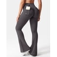 thumbnail image 2 of Leggins YEOREO Brittany Flare con bolsillos para mujer, gris oscuro, talla S, 2 of 5