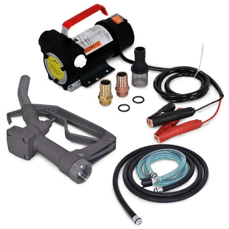 - ARKSEN 12V 10GPM Electric Diesel Fuel Transfer Extractor Pump Battery Powered w/ Nozzle & Hose Kit
