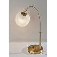 thumbnail image 4 of Adesso Magnolia 21.75" 1-Light Antique Brass Table Lamp with White Glass Shade, 4 of 6