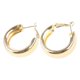 thumbnail image 1 of Pendientes de aro redondos, brillantes y pulidos, de color dorado y plateado., 1 of 5