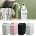 thumbnail image 2 of Can with Lid, Dog Proof Waste Bin Garbage Can for Bathroom, Kitchen, Office, Bedroom & Outdoor Use,Black,5.5 Gallons, 2 of 9