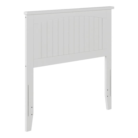 Kingfisher Lane Twin Wood Panel Headboard with USB Charging Station in White