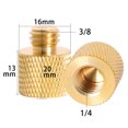 thumbnail image 4 of YSNOOWE 4Ud Tornillo De Cámara Ranurado Dorado Para Adaptador De 1 Cuarto A 3 Octavos Compatible Con Dslr, 4 of 8