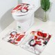 thumbnail image 3 of Set de 3 piezas Weihnachten Weihnachtsmann und Schneemann WC Sitzbezug und Teppich Dekorationen Badezimmer Set, 3 of 5