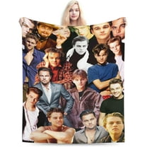 Leonardo Dicaprio Blanket Soft and Warm Lightweight Fluffy Throws Blankets Rug Carpet Gift for Beach Yoga Bedroom Living Room Decoration Sofa Camping Trip Dorm Decor All Season