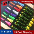 thumbnail image 2 of Haile 8Color 3*6mm Liquid Chalk Erasable Highlighter Fluorescent Marker Pen,For Whiteboard Graffiti LED Advertisement Chalkboard Pink, 2 of 6
