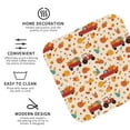 thumbnail image 4 of Fuzoiu Pumpkins On Red Car And Tractor Print Leather Coasters Set,Drink Coasters Set of 6,for Tabletop Protection, Durable PVC Coasters,Home Décor and Housewarming Gift,Square, 4 of 7