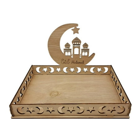 

Eid Al-Fitr Serving Tray Moon and Star Eid Al-Fitr Moon Star Decoration Moon Dinner Plate Tray Fruit Plate Festival Decoration