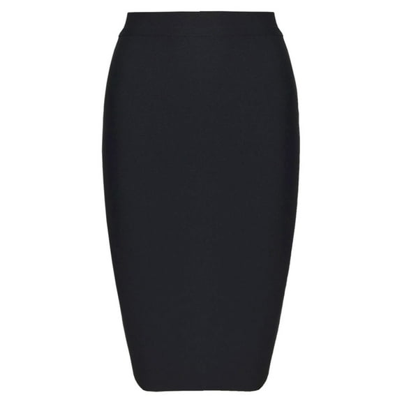 BEAUKEY Women Bandage Skirt Knitted High Waist Knee Length Female Pencil Skirt