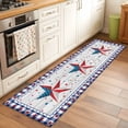 thumbnail image 2 of Independence Day 2'x6' Runner Rugs for Hallway Kitchen Bedside Non Slip Washable, American Flag Star Wooden Buffalo Check Entryway Rug Runners with Rubber Backing, Long Carpet Runner for Laundry Room, 2 of 8