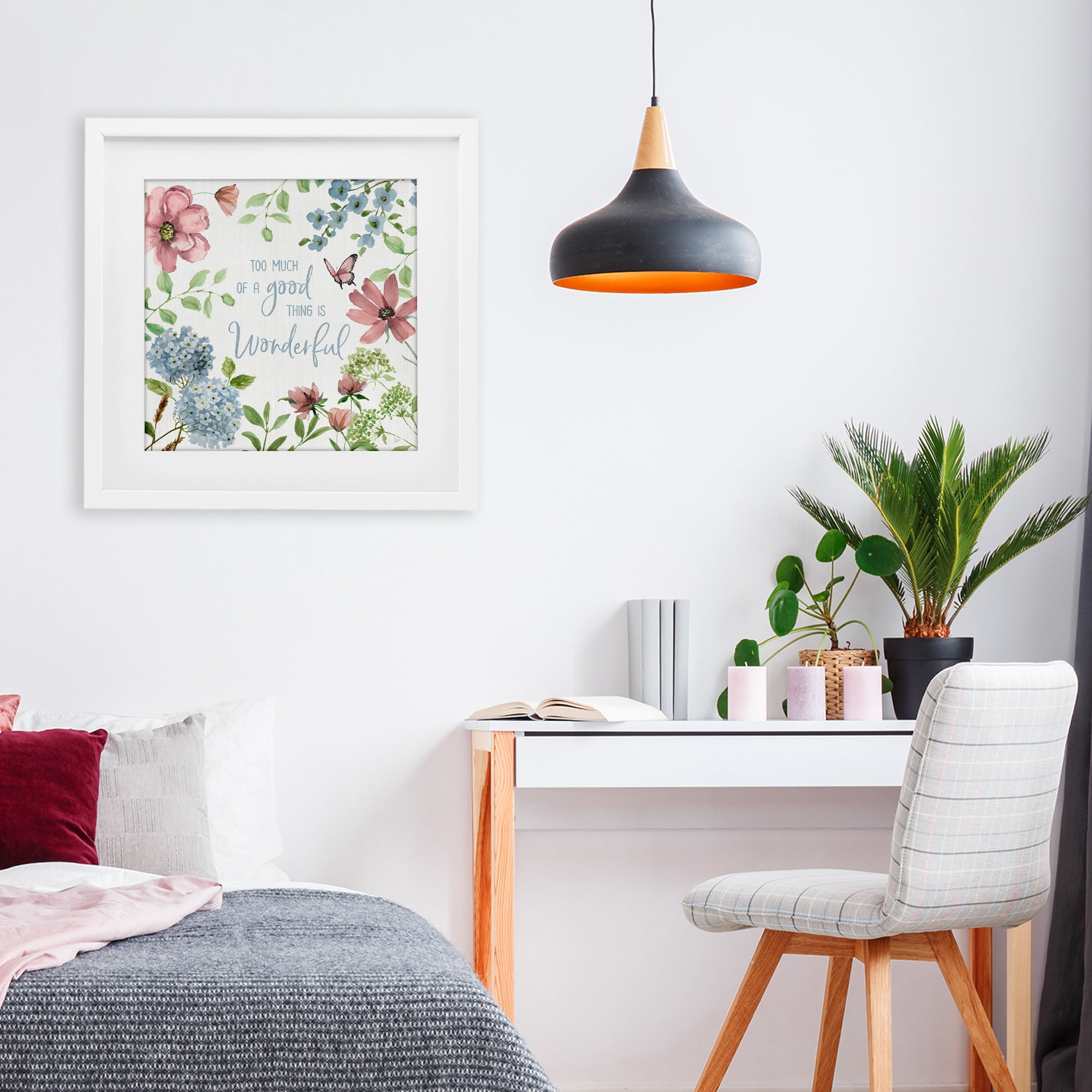 Stupell Industries Too Much Of A Good Thing White Framed Print Under Glass, design by Nan