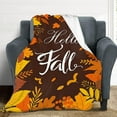 thumbnail image 3 of Fall Throw Blanket Fall Decor Blanket Autumn Pumpkin Leaves Farmhouse Truck Flannel Fleece Throw Blanket for Couch Super Warm Cozy Plush Lightweight Seasonal Bedding Blanket for Kids Adults 40"x50", 3 of 6