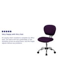 thumbnail image 5 of Flash Furniture Mid-Back Purple Mesh Padded Swivel Task Office Chair with Chrome Base, 5 of 13