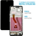 thumbnail image 2 of for T-Mobile Revvl V Plus 5G LCD Touch Screen Replacement 6.82“ LCD Display Touch Digitizer Glass Assembly - Black with Frame - Tools, 2 of 5